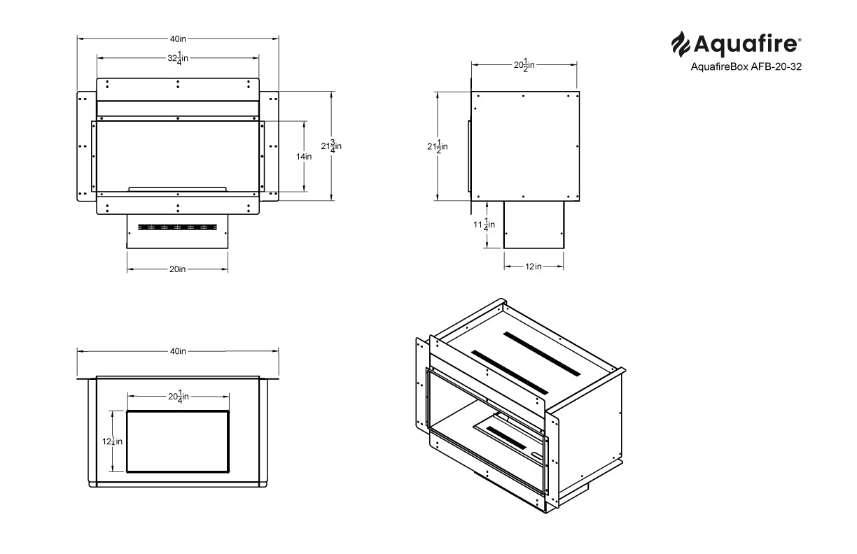 Aquafire®Box - Water Vapor Firebox